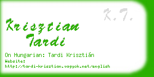 krisztian tardi business card